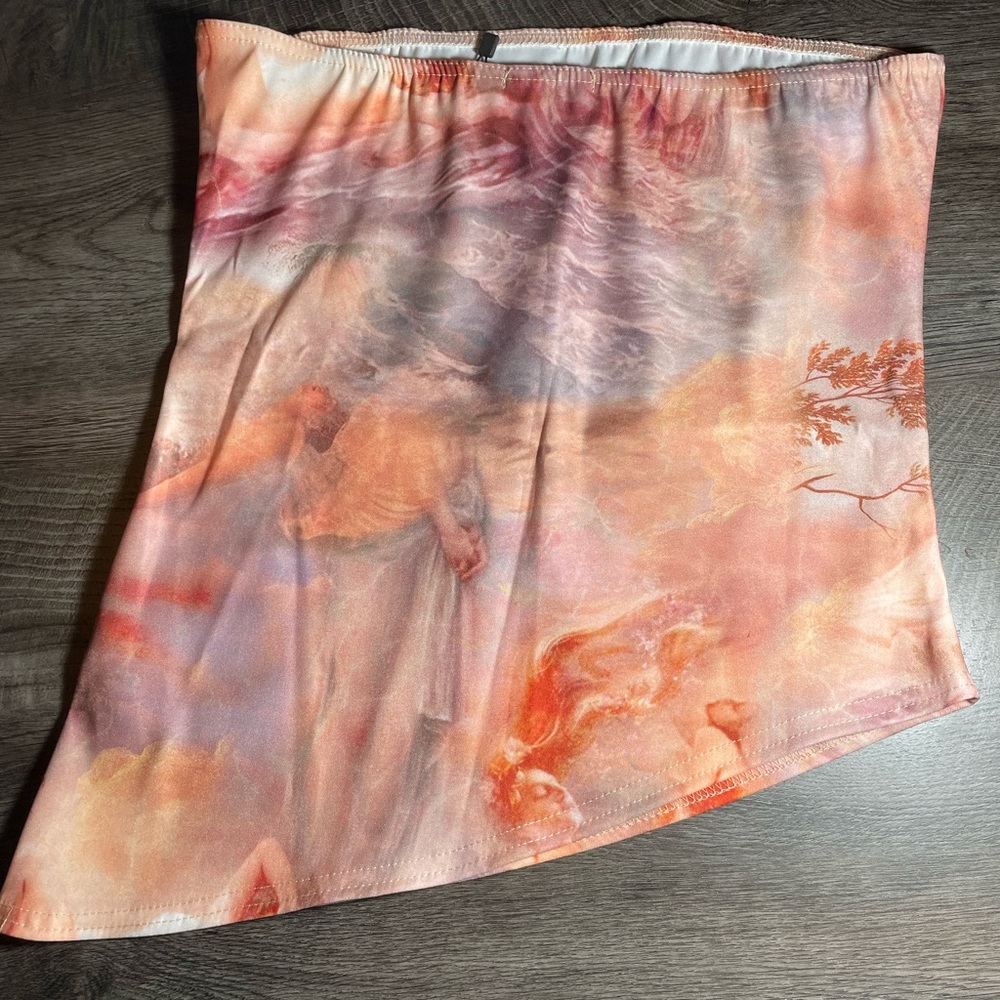 Asymmetric Strapless top. Size 8.